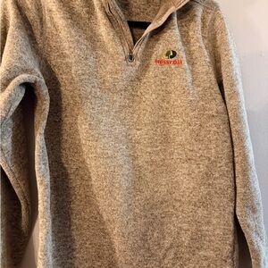 Mossy Oak Men's Tan Zip-Up Sweater